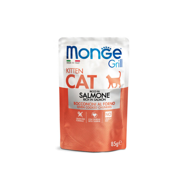 GRILL CAT KITTEN SALMONE BUSTINA 85 GR