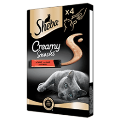 SHEBA CREAMY SNACK MANZO 4 X 12 GR