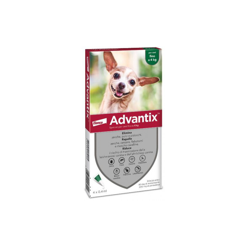 ADVANTIX SPOT-ON 0-4 KG 4 PIPETTE