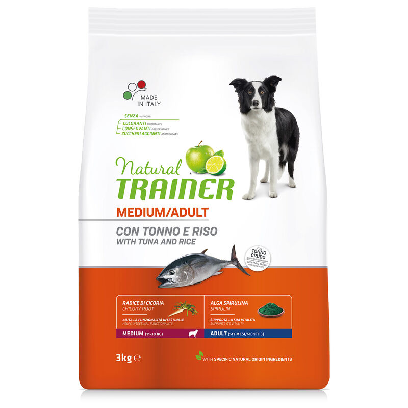 TRAINER NATURAL DOG ADULT MEDIUM TONNO E RISO 3 KG