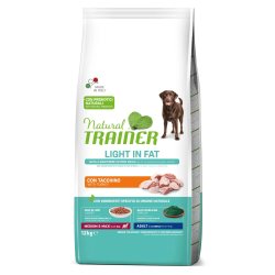 TRAINER NATURAL DOG LIGHT MEDIUM MAXI TACCHINO 12 KG