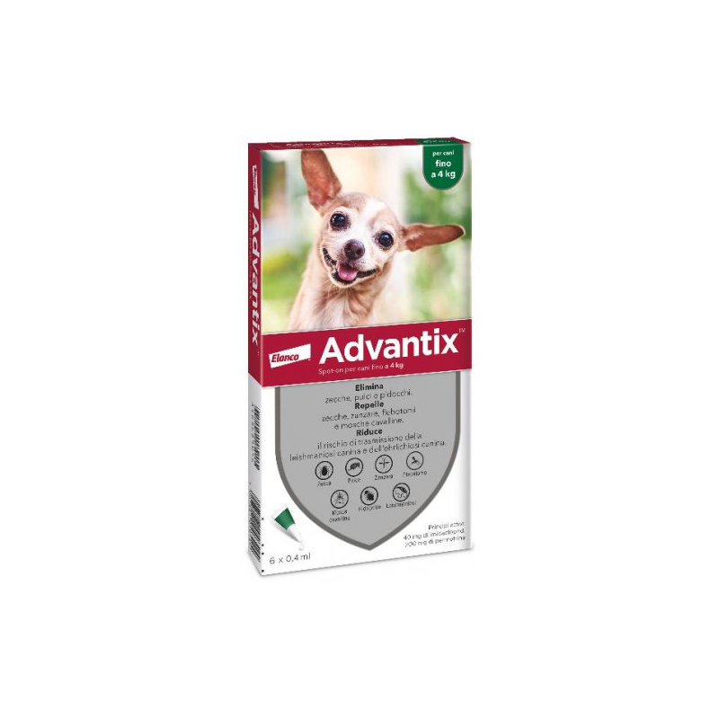 ADVANTIX SPOT-ON 0-4 KG 6 PIPETTE