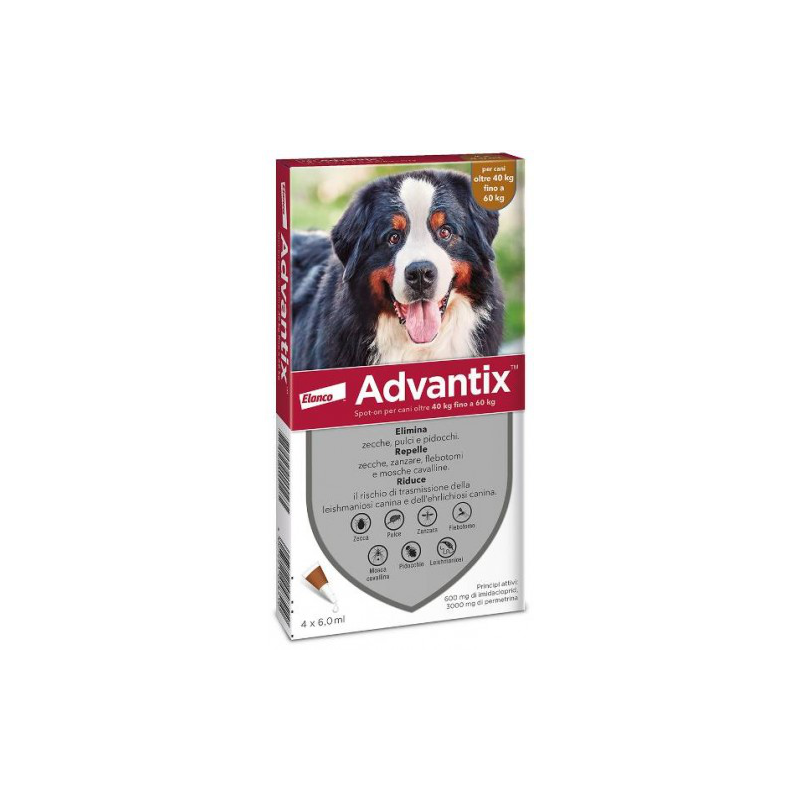 ADVANTIX SPOT-ON 40-60 KG 4 PIPETTE