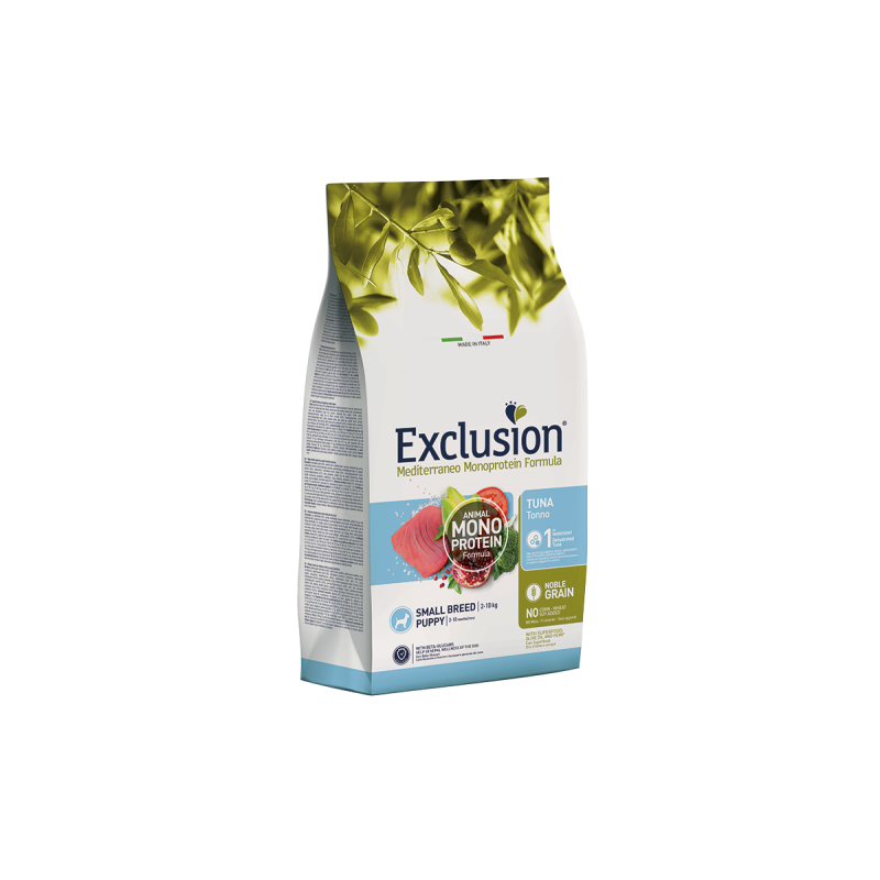 EXCLUSION DOG  MEDITERRANEO PUPPY TONNO SMALL 2 KG