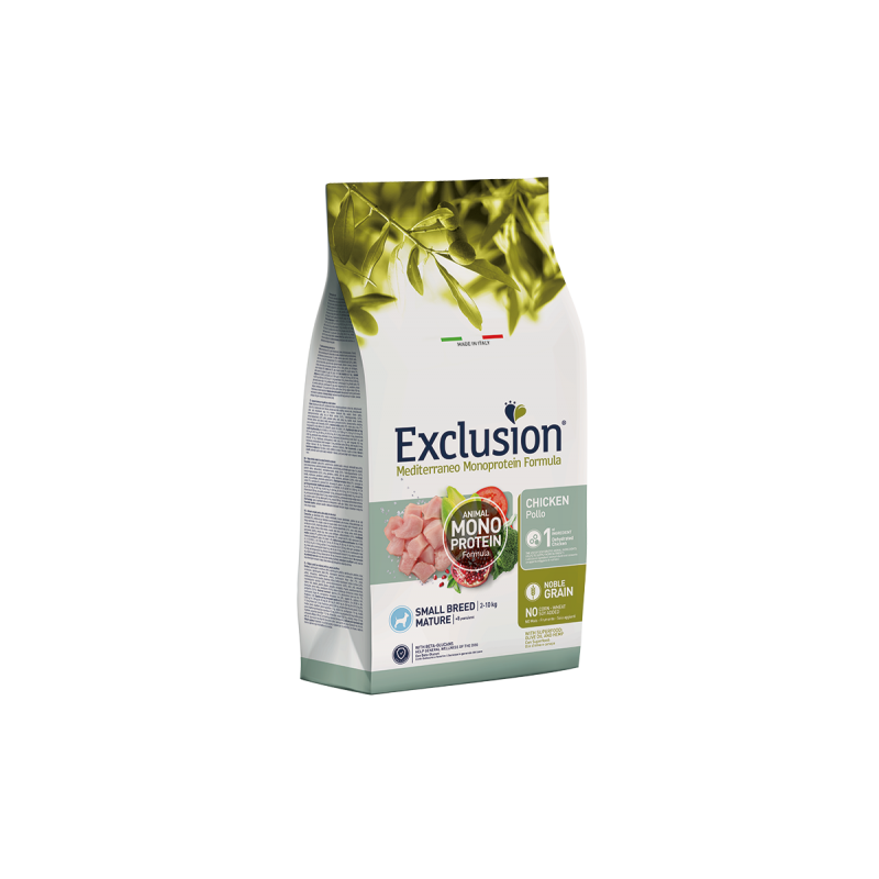 EXCLUSION DOG MEDITERRANEO MATURE POLLO SMALL 2 KG