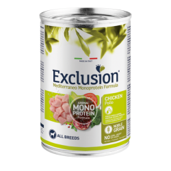 EXCLUSION DOG MEDITERRANEO ADULT POLLO LATTINA 400 GR