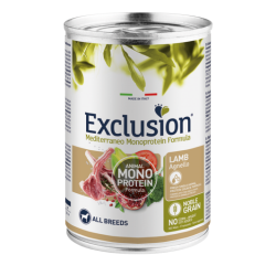 EXCLUSION DOG MEDITERRANEO ADULT AGNELLO LATTINA 400 GR