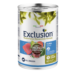 EXCLUSION DOG MEDITERRANEO ADULT TONNO LATTINA 400 GR