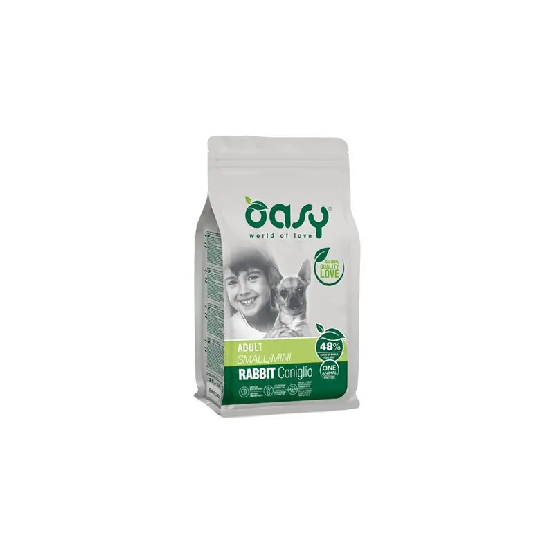 OASY DOG ONE ADULT SMALL CONIGLIO 800 GR