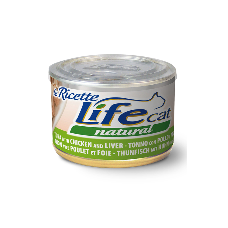 LIFE CAT TONNO POLLO E FAGATINI LATTINA 150 GR