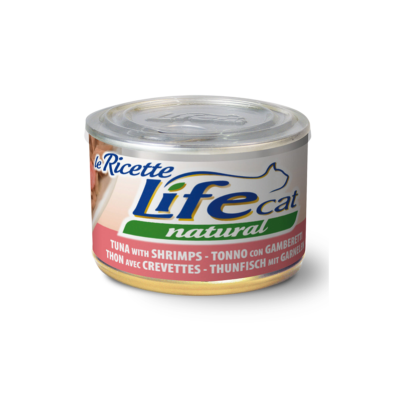 LIFE CAT TONNO E GAMBERETTI LATTINA 150 GR