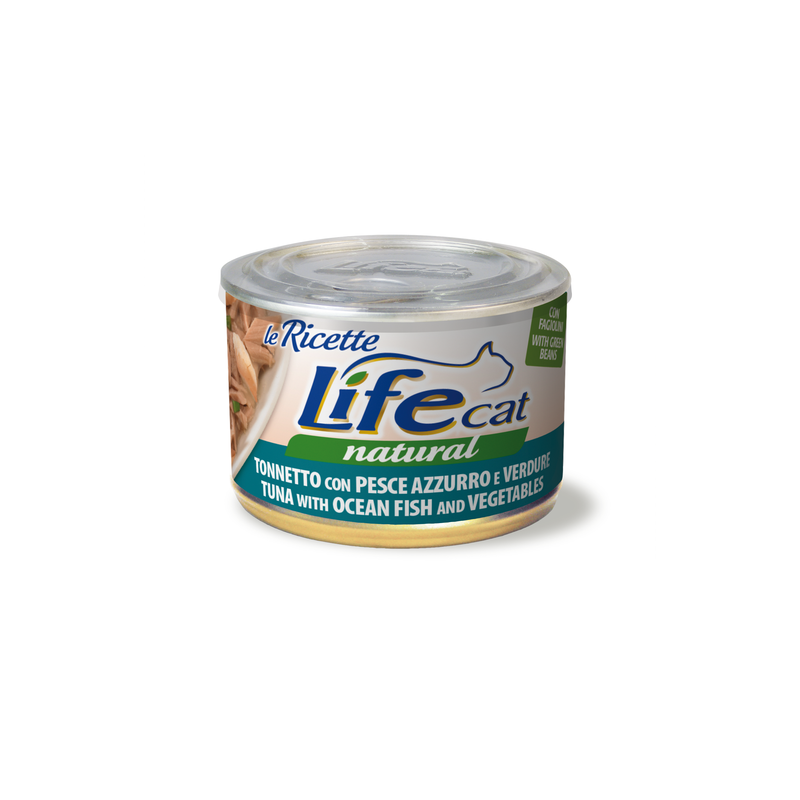 LIFE CAT TONNO E PESCE AZZURRO LATTINA 150 GR