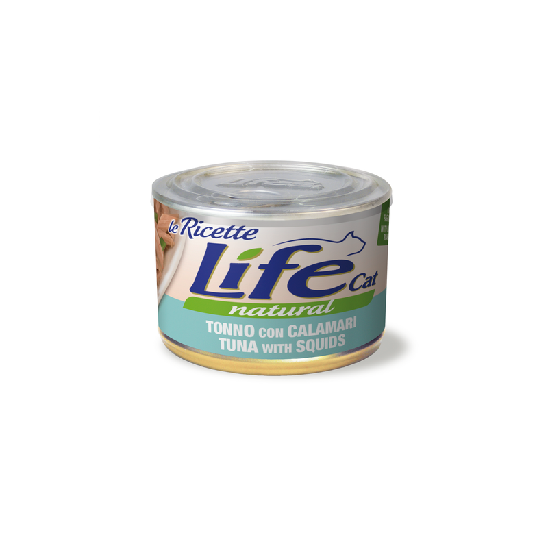 LIFE CAT TONNO E CALAMARI LATTINA 150 GR