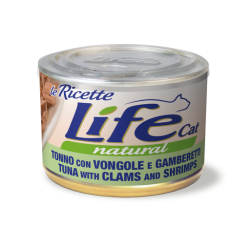 LIFE CAT TONNO VONGOLE E GAMBERETTI LATTINA 150 GR