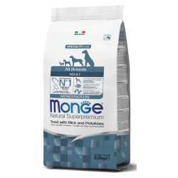 MONGE DOG ADULT ALL BREEDS TROTA E RISO 2,5 KG