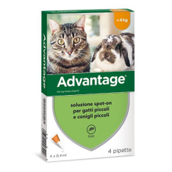 ADVANTAGE GATTI 40 MG FINO 4 KG 4 PIPETTE