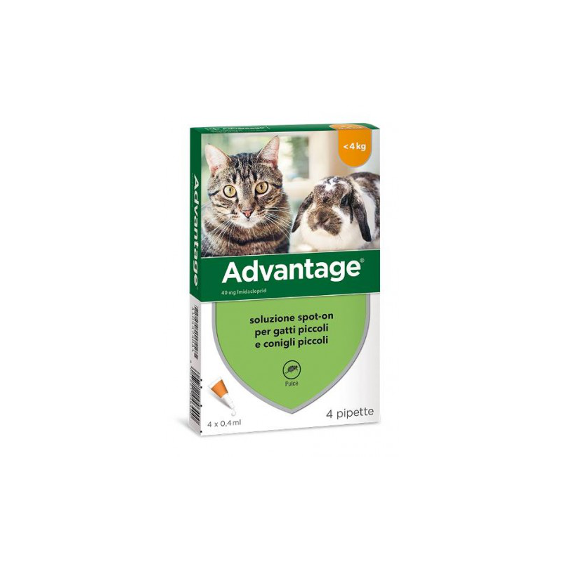 ADVANTAGE GATTI 40 MG FINO 4 KG 4 PIPETTE