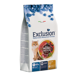 EXCLUSION CAT MEDITERRANEO STERILIZED MANZO 1,5 KG