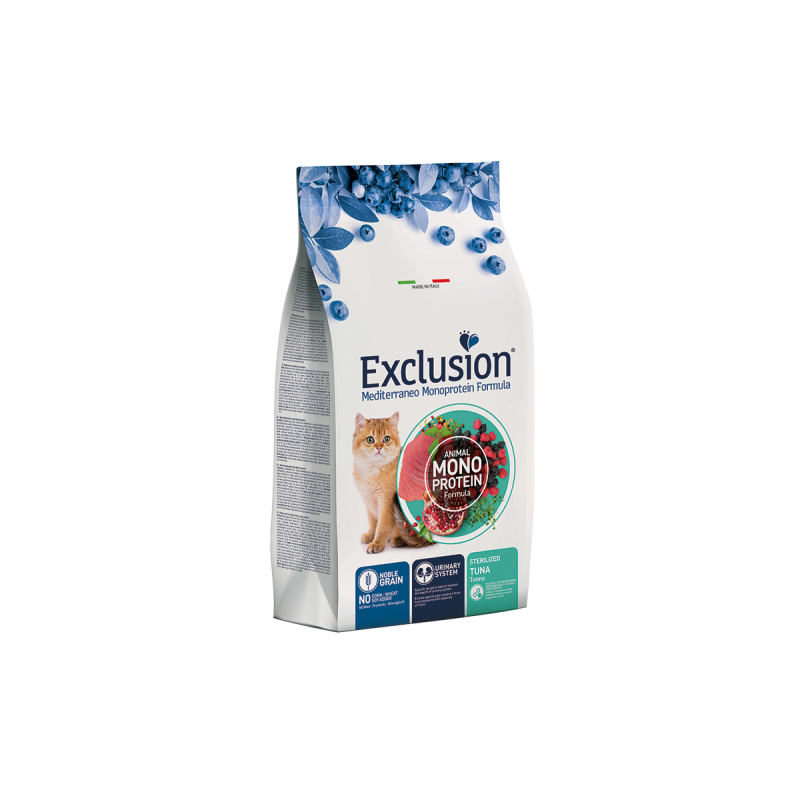 EXCLUSION CAT MEDITERRANEO STERILIZED TONNO 1,5 KG