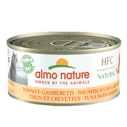 HFC CAT NATURAL TONNO E GAMBERETTI LATTINA 150 GR