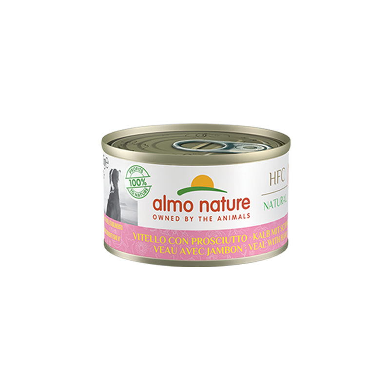 HFC DOG NATURAL VITELLO E PROSCIUTTO LATTINA 95 GR