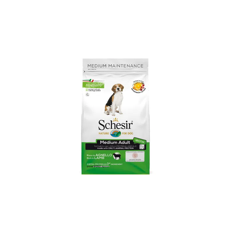 SCHESIR CANE ADULT MEDIUM AGNELLO 3 KG