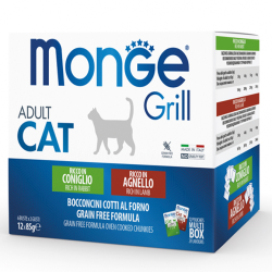 GRILL CAT ADULT MIX CONIGLIO E AGNELLO 12 X BUSTINA 85 GR