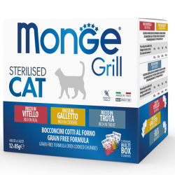 GRILL CAT STERILIZED MIX VITELLO GALLETTO E TROTA 12 X...