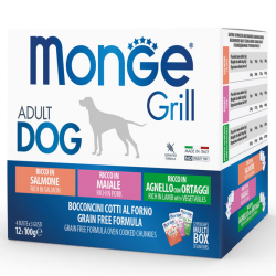 GRILL DOG MIX SALMONE MAIALE E AGNELLO 12 X BUSTINA 100 GR