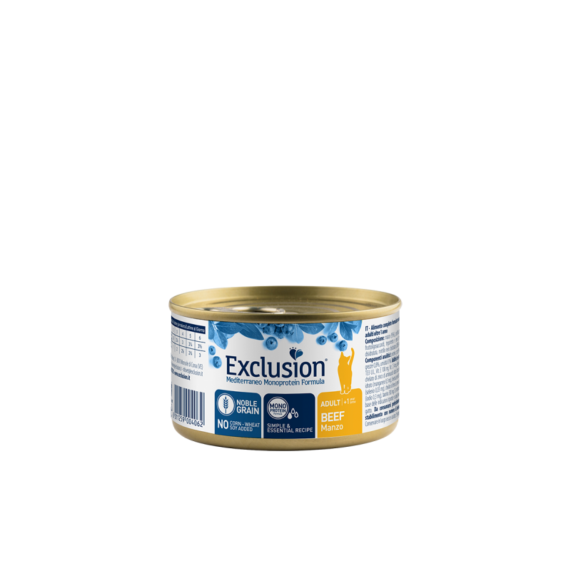 EXCLUSION CAT MEDITERRANEO ADULT MANZO LATTINA 85 GR