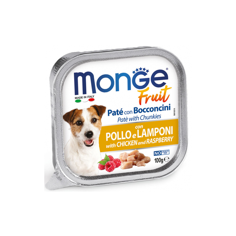 MONGE FRESH DOG POLLO E LAMPONE VASCHETTA 100 GR