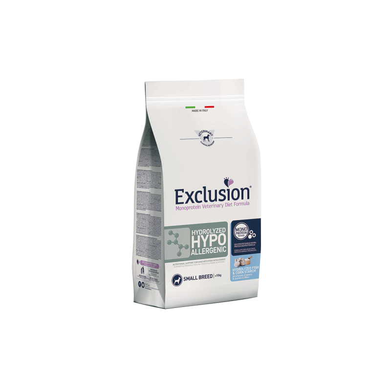 EXCLUSION DOG HYPO HYDROLIZED PESCE E MAIS SMALL 2 KG