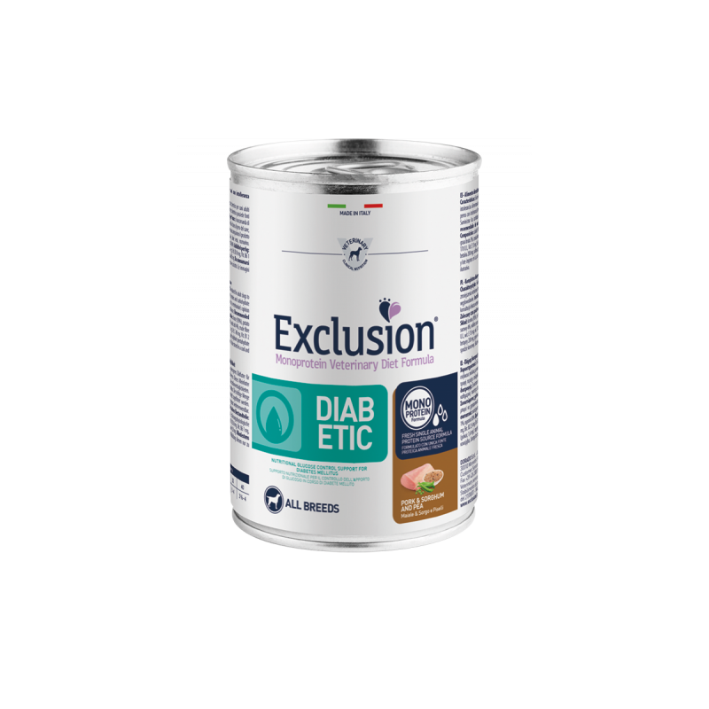 EXCLUSION DOG DIABETIC LATTINA 400 GR