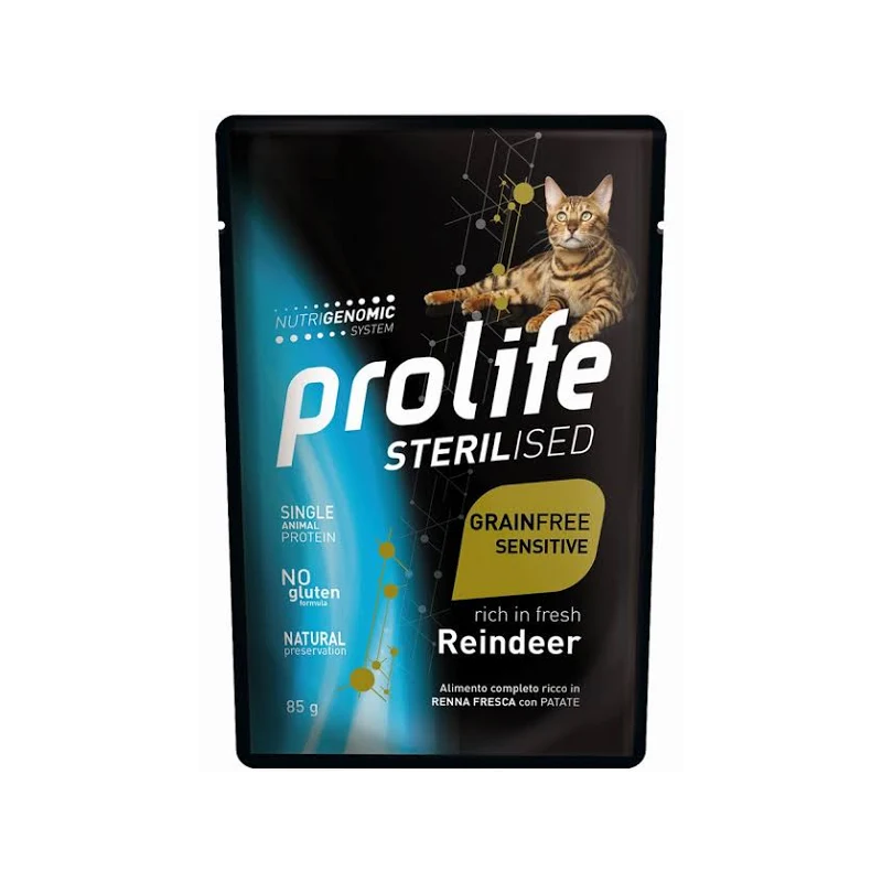 PROLIFE CAT GRAIN FREE STERILIZED RENNA BUSTINA 85 GR