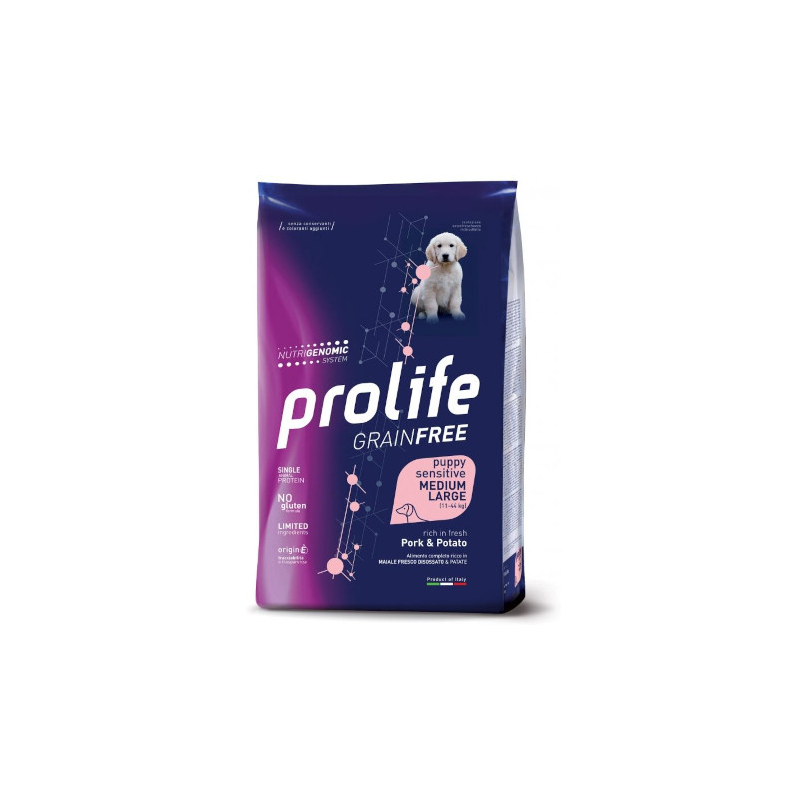 PROLIFE DOG GRAIN FREE PUPPY MEDIUM LARGE MAIALE 2,5 KG