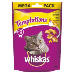 WHISKAS TEMPTATIONS POLLO E FORMAGGIO 180 GR