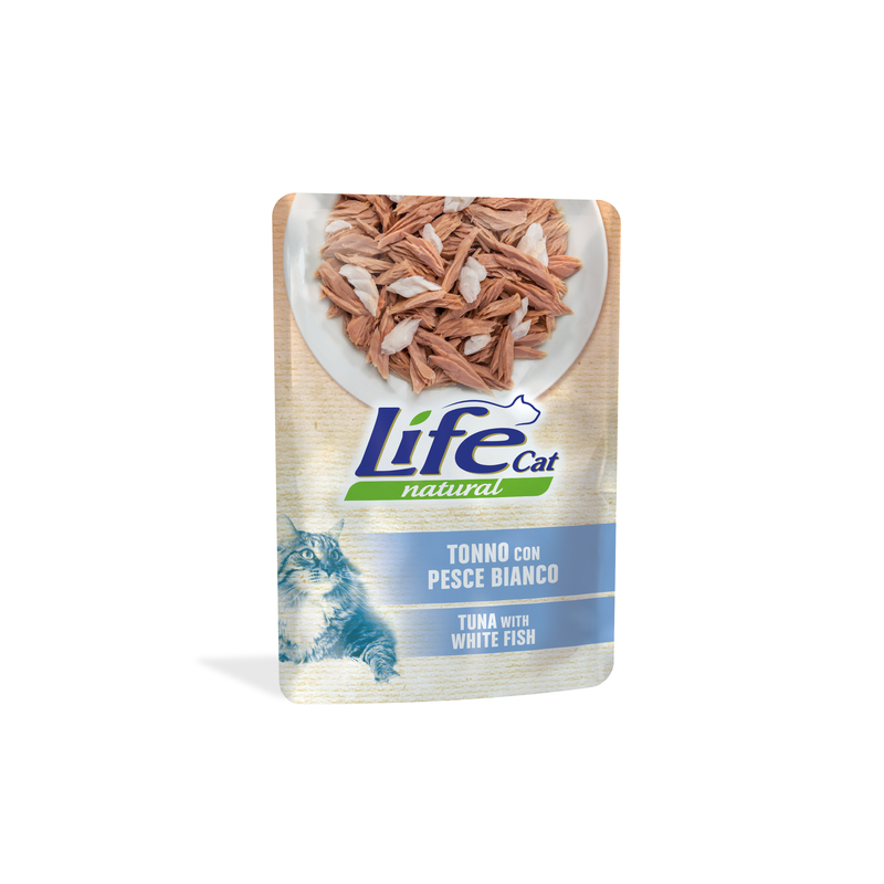 LIFE CAT TONNO E PESCE BIANCO BUSTINA 70 GR