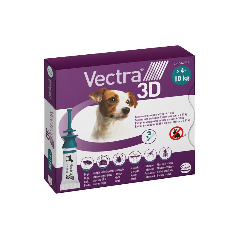 VECTRA 3 D CANI 4-10 KG 3 PIPETTE