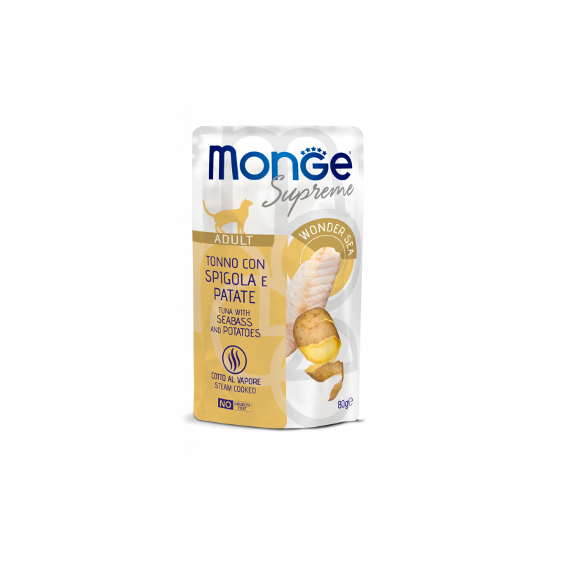 MONGE SUPREME ADULT TONNO SPINACI E PATATE BUSTINA 80 GR