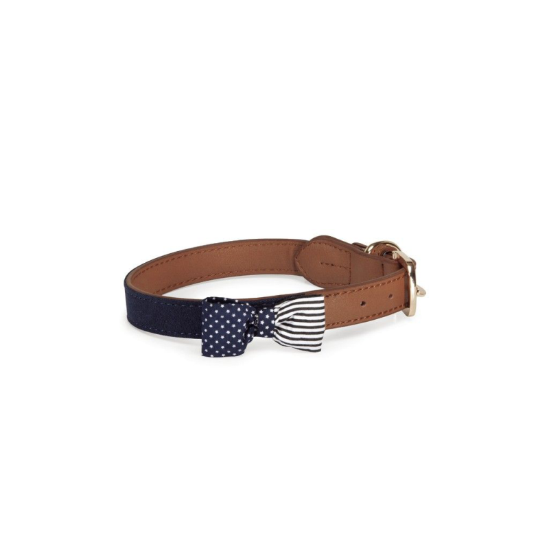 COLLARE CANE "AMERICAN FLAG" BLU 20X410 MM