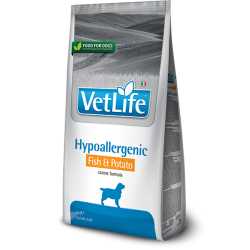 VET LIFE DOG HYPOALLERGENIC PESCE E PATATE 2 KG