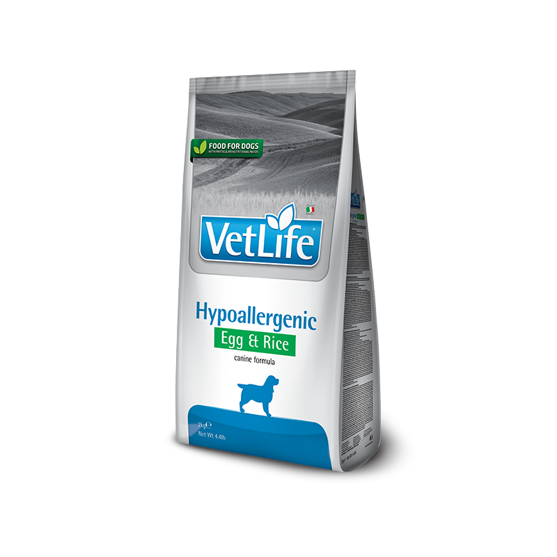 VET LIFE DOG HYPOALLERGENIC UOVA E RISO 2 KG