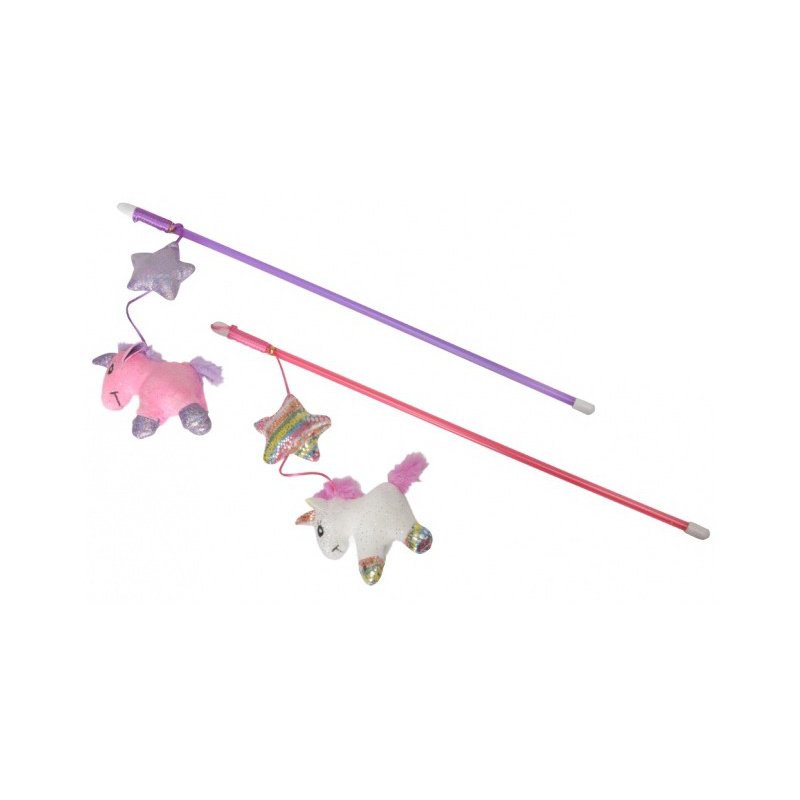 GIOCO GATTO CANNETTA CON UNICORNO E STELLINA 45 CM