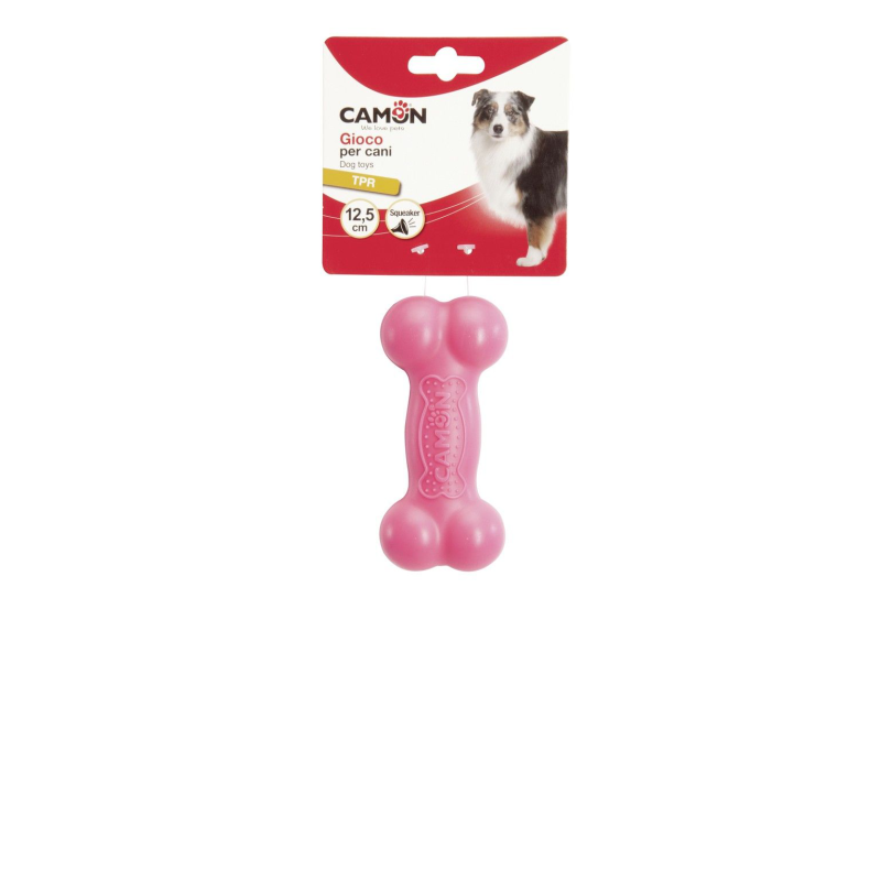 GIOCO CANE OSSO IN TPR CON SQUEAKER 22,5 CM