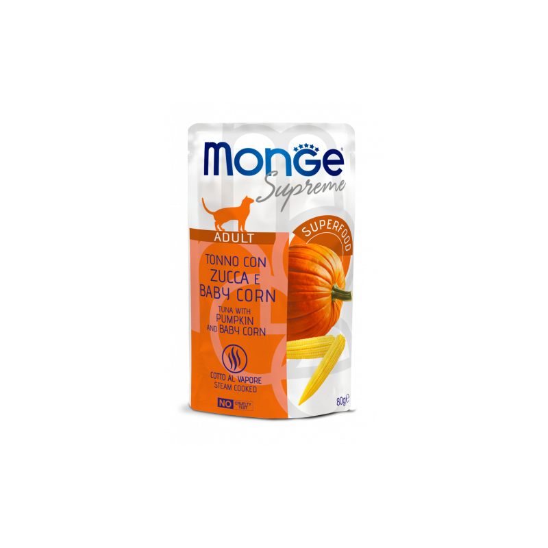 MONGE SUPREME TONNO ZUCCA E MAIS BUSTINA 80 GR