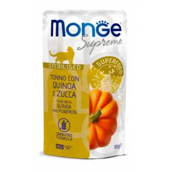 MONGE SUPREME STERILIZED TONNO QUINOA E ZUCCA BUSTINA 80 GR