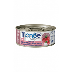 MONGE SUPREME STERILIZED TONNO RISO E MIRTILLI LATTINA 80 GR