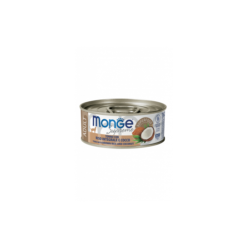 MONGE SUPREME TONNO RISO E COCCO LATTINA 80 GR