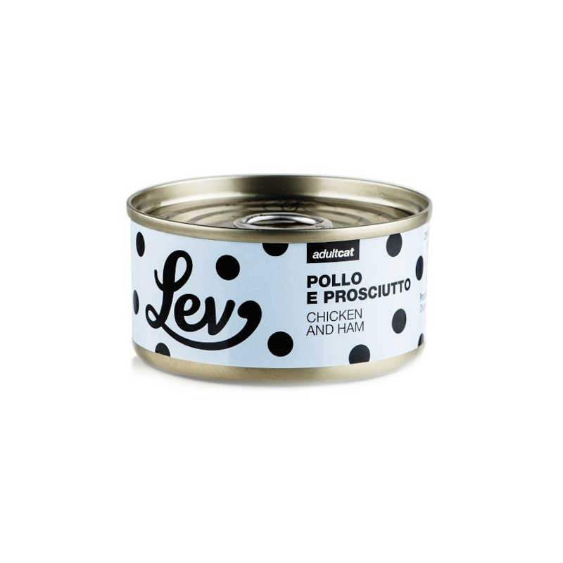 LEV GATTO POLLO E PROSCIUTTO LATTINA 70 GR