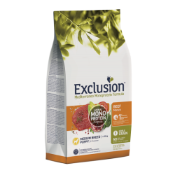 EXCLUSION DOG MEDITERRANEO PUPPY MANZO MEDIO 12 KG